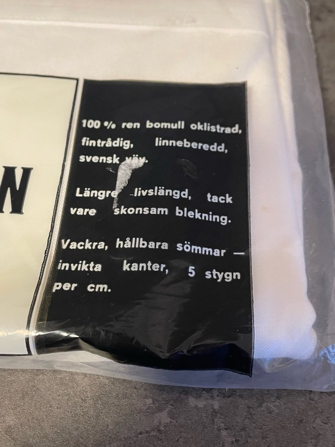 Gamlestadens lakan blå blom bård oöppnad nytt RETRO VINTAGE