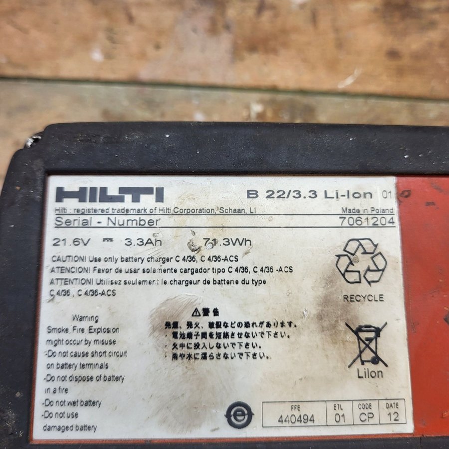 Hilti B 22/3,3 Li-ion