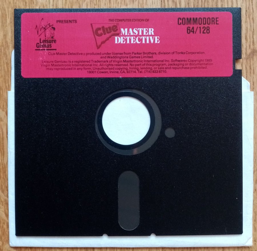 Clue Master Detective (Leisure Genius) - Lös Disk ->TESTAD<- Commodore 64 Spel