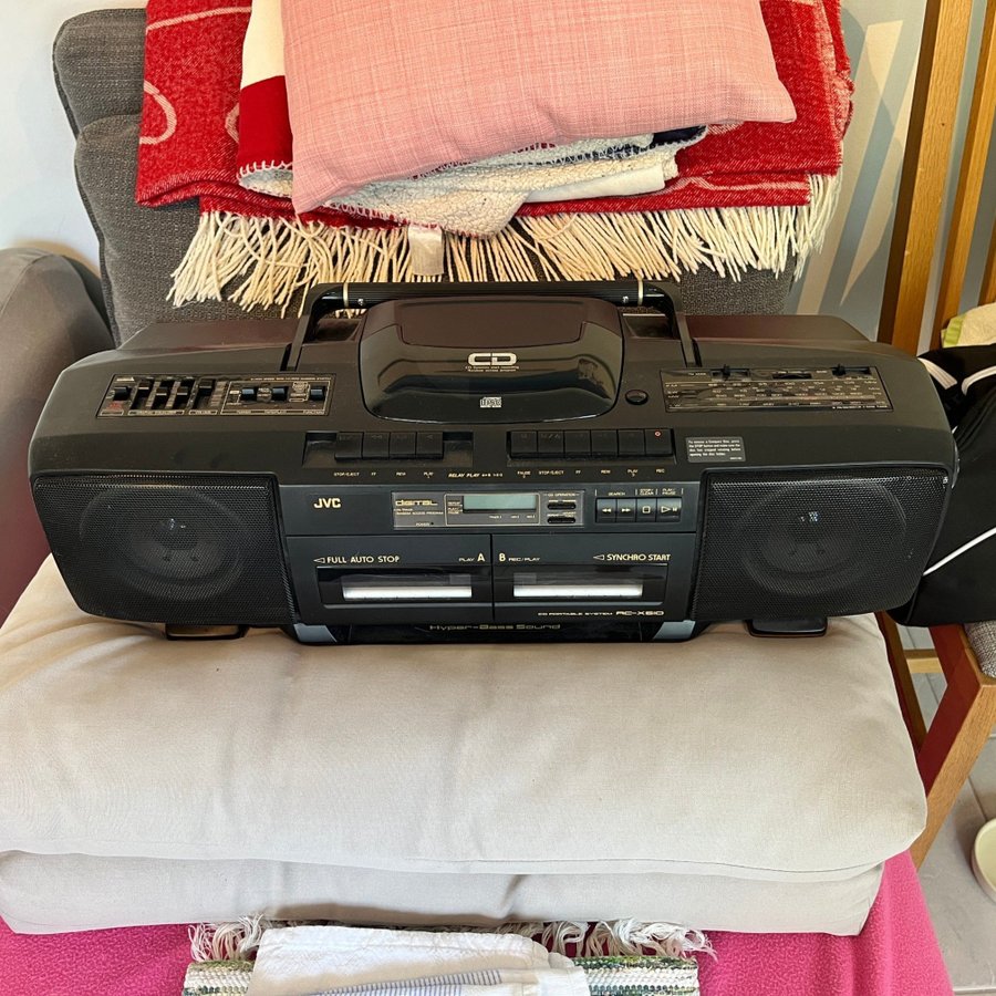 JVC RCX510 Spelare med dubbelkassett CD och radio