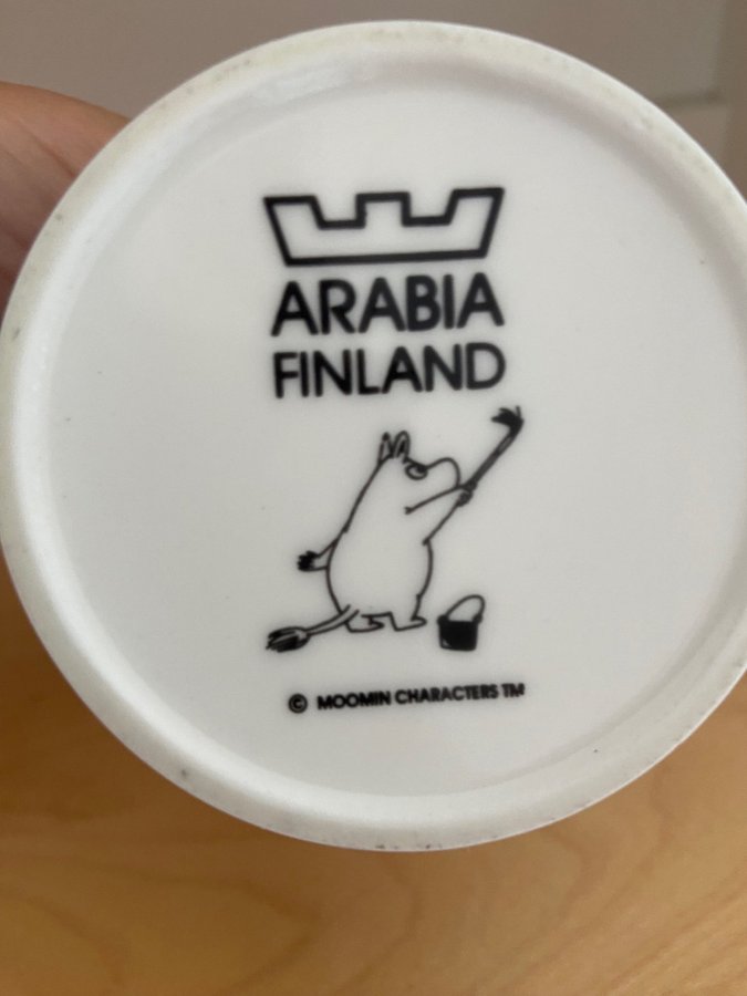 Arabia Mugg Snusmumrik  90-tal blå