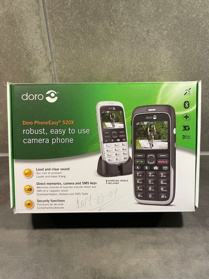 Doro PhoneEasy 520X! Mobiltelefon i originallåda! Sannolikt helt ny / oanvänd!