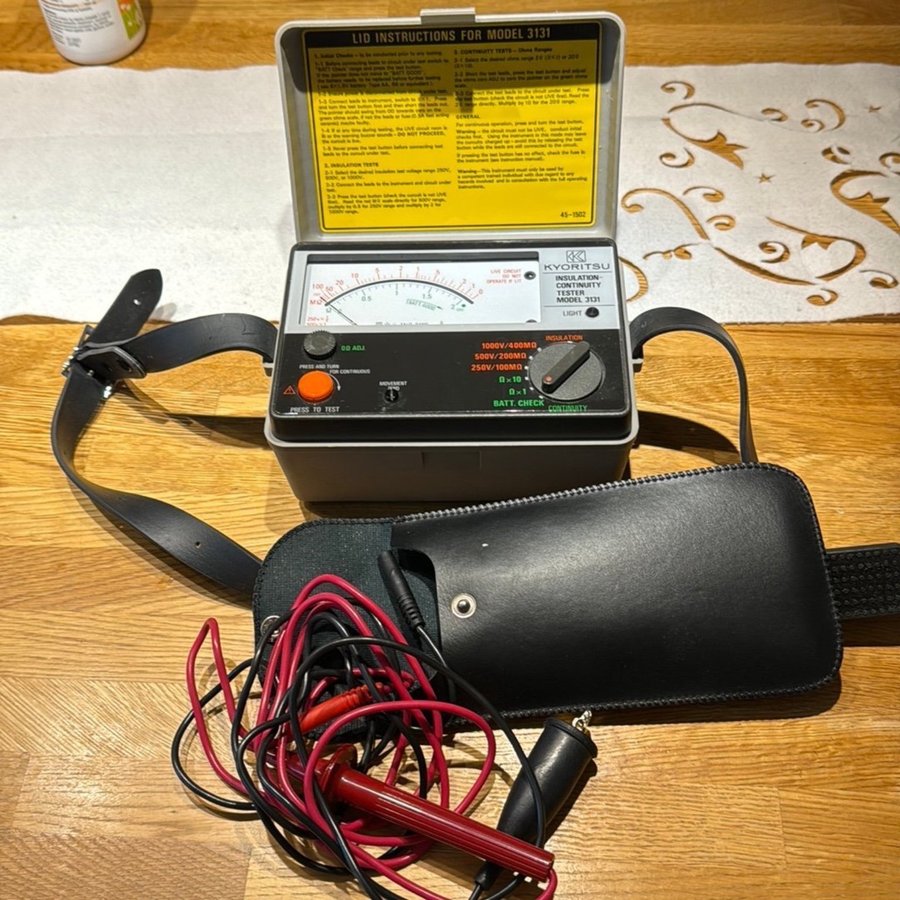 Kyoritsu Insulation continuity Tester Model 3131