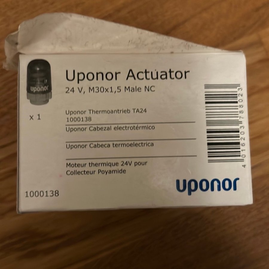 Uponor Actuator 24V, M30x1,5 Male NC