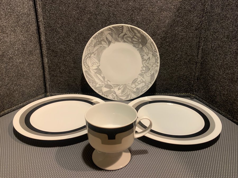 Rosenthal 4 st. i porslin, 2 fat och kopp studio-linie Tapio W+ fat Cuno Fisher