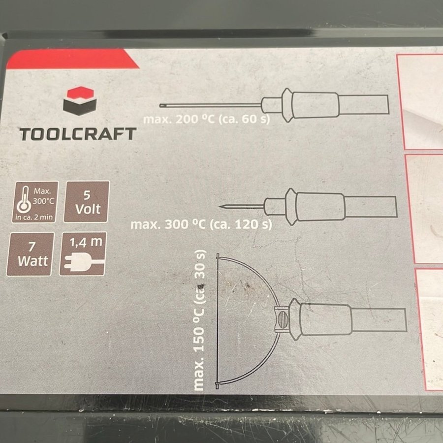 Toolcraft 2 i 1 Heisschneider Frigolit Skärverktyg Gravering Lödning