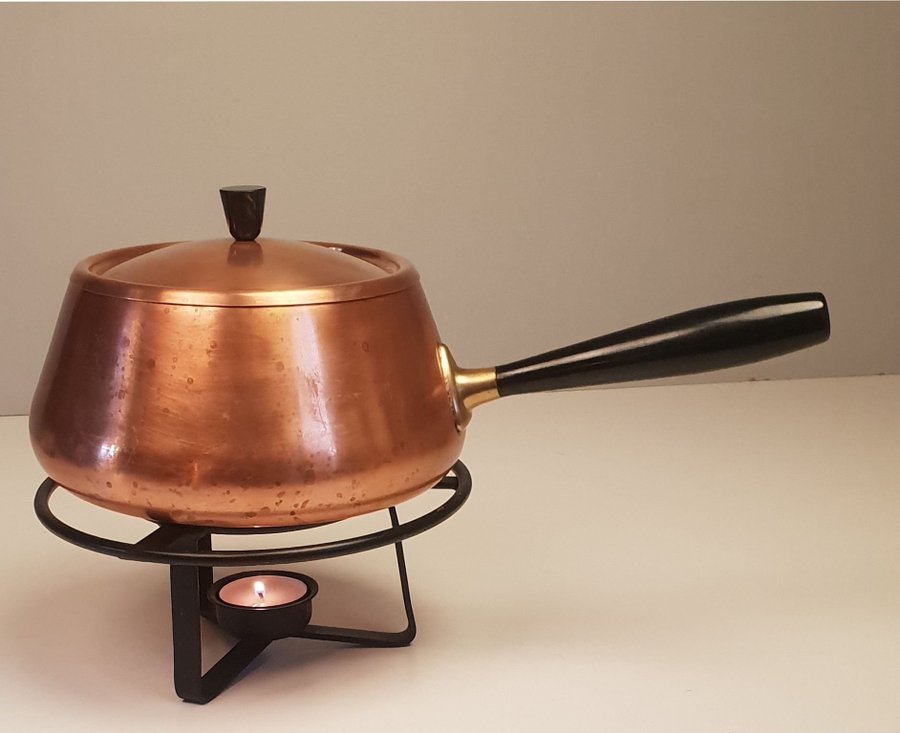 ** Culinox Spring 60-tal fondue glögg gryta kastrull koppar retro vintage