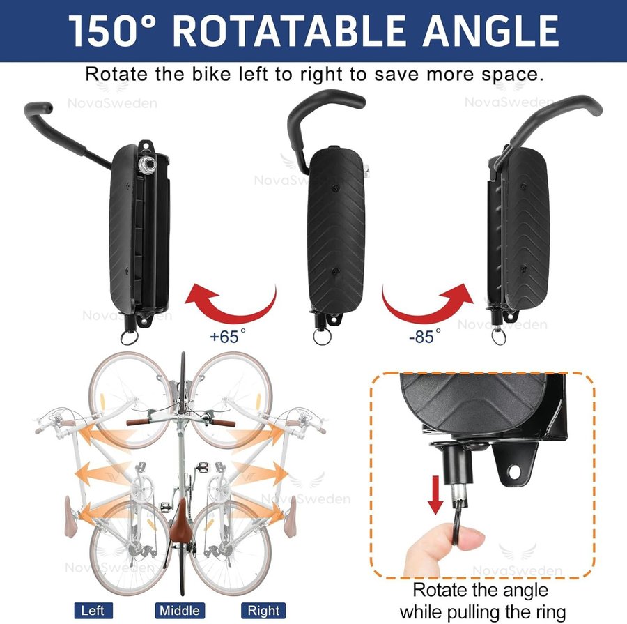 NYTT Svängbart cykelväggfäste för cykel upp till 20 kg | Ord.pris 269kr