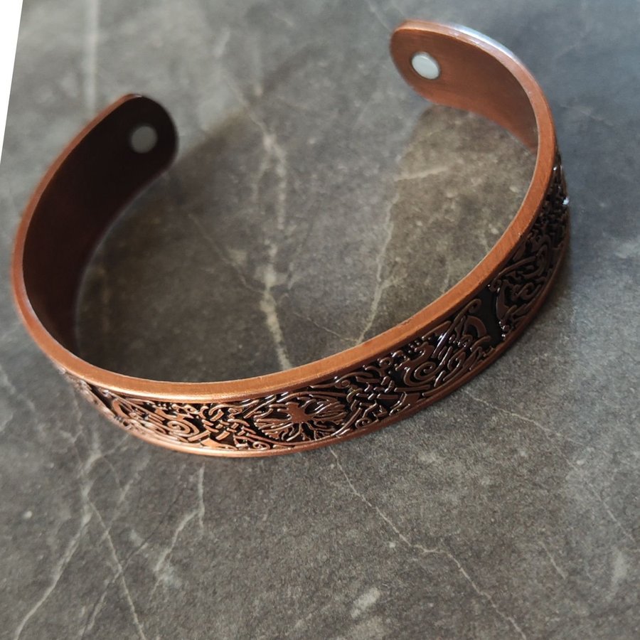 Armband med Yggdrasil, viking, runa. Magneter