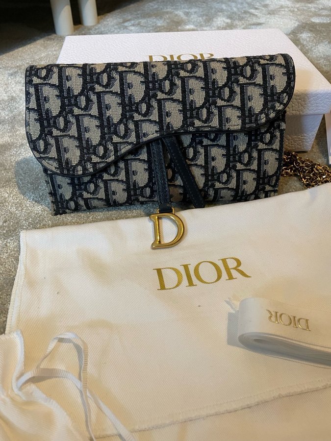 Dior Long Saddle Wallet with Chain