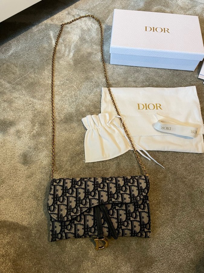 Dior Long Saddle Wallet with Chain