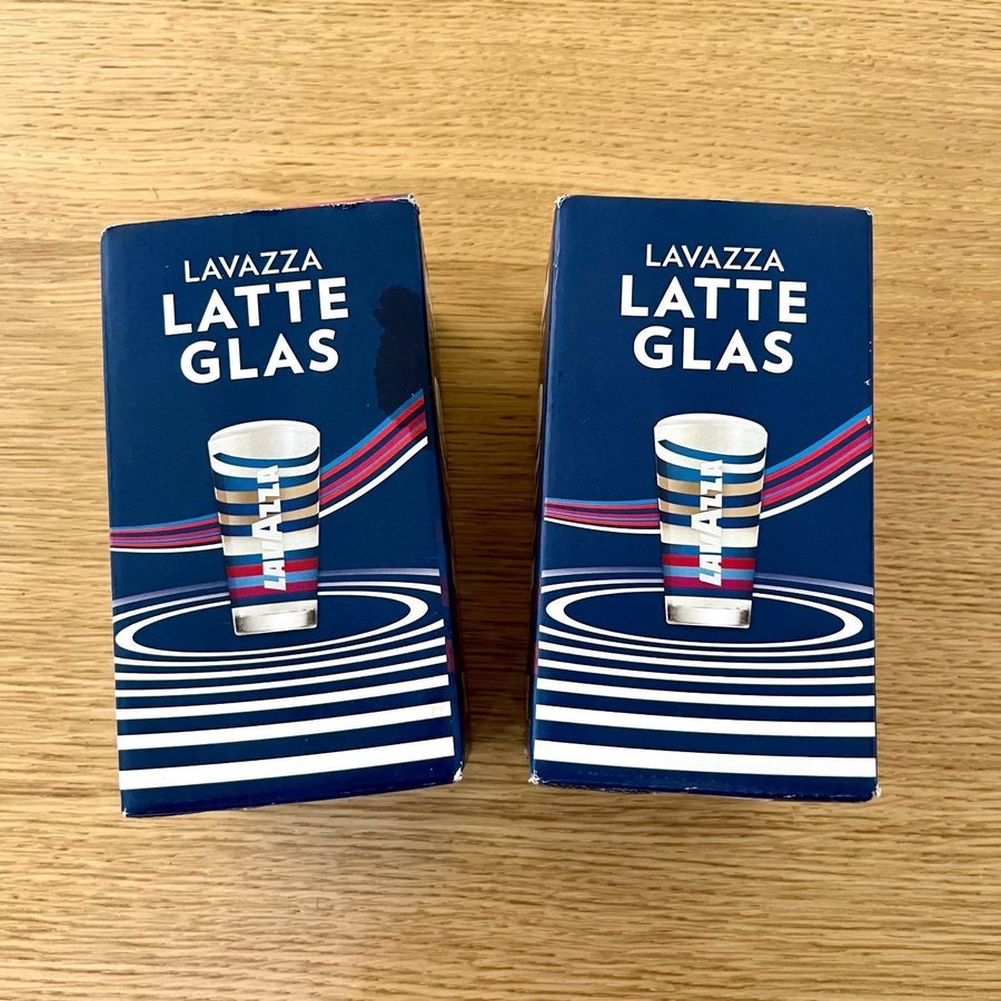 2 st Lavazza Latteglas