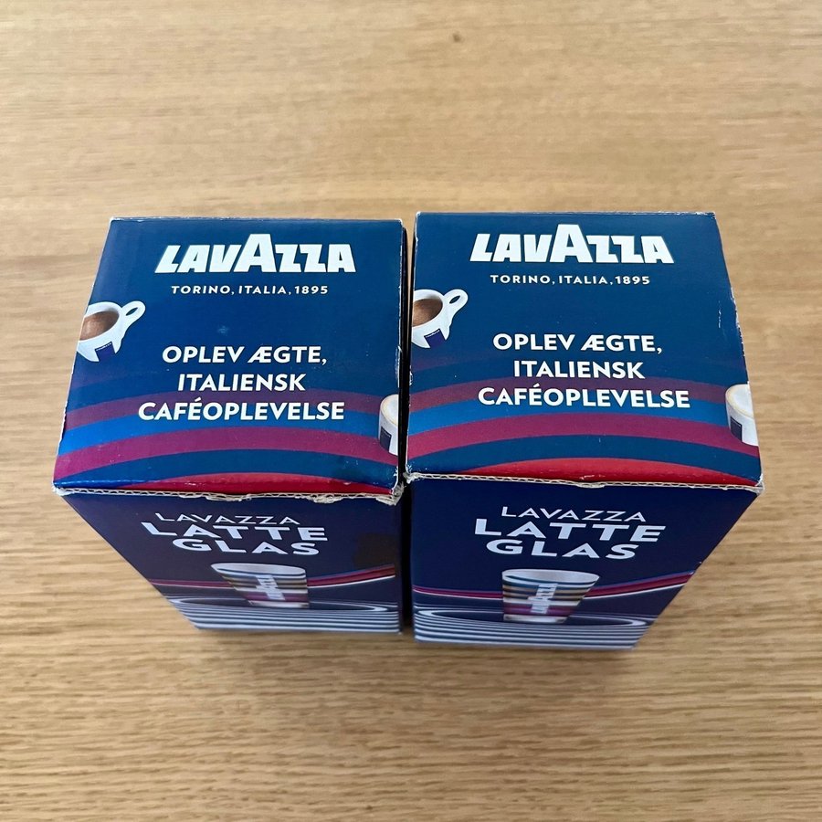 2 st Lavazza Latteglas