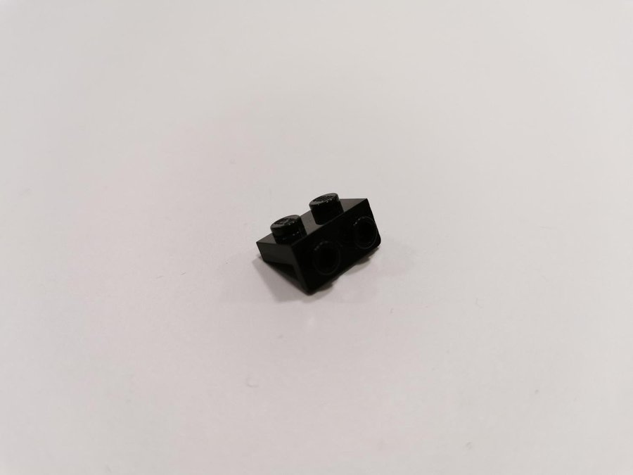 Lego - bracket - platt - modifierad - 1x2 / 1x2 - part 99781 - svart