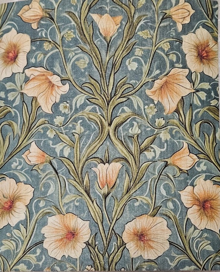 Disktrasa wettex duk med tryck William Morris inspererat Pimpernel blommor