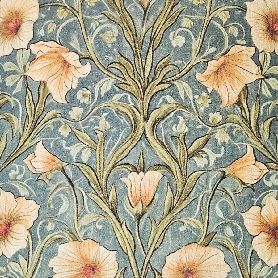 Disktrasa wettex duk med tryck William Morris inspererat Pimpernel blommor