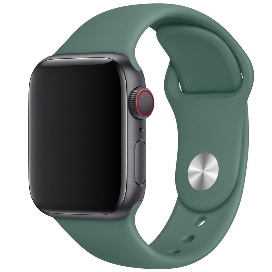 Silicone Band 38/40/41/42mm (M/L) Apple Watch Armband - PINE GREEN