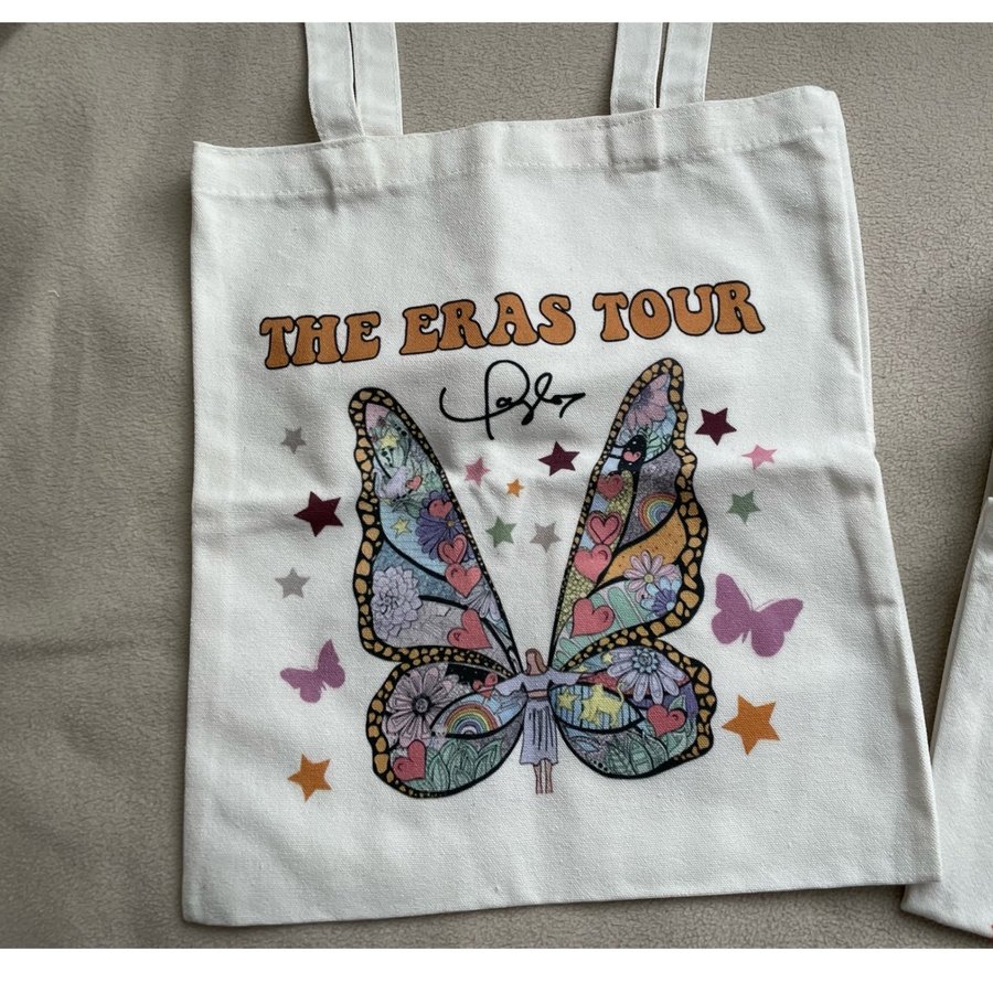 Taylor Swift Fans butterfly fearless era friendship Self Print Jute Bag Tote Bag