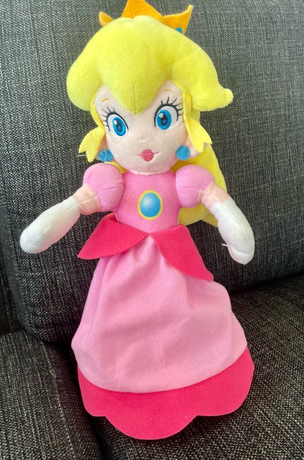 Stor SUPER MARIO PRINCESS PEACH ca 35 CM PLUSH MJUKDJUR Gosedjur Mjukis Nintendo