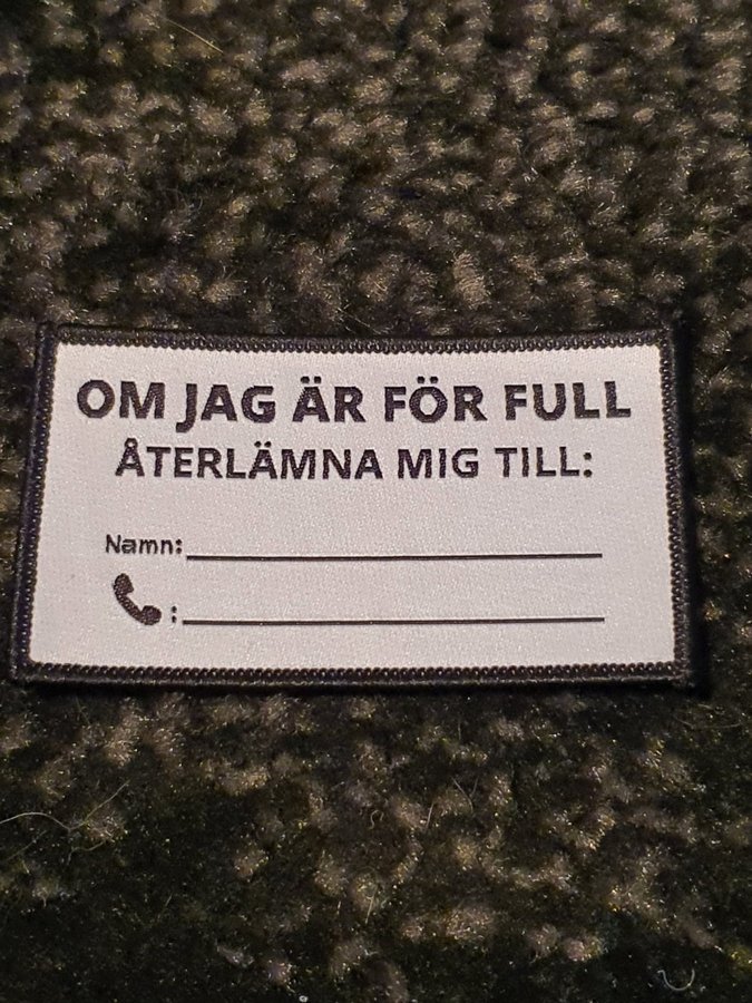 Tygmärke/ patches till ovve/ overall