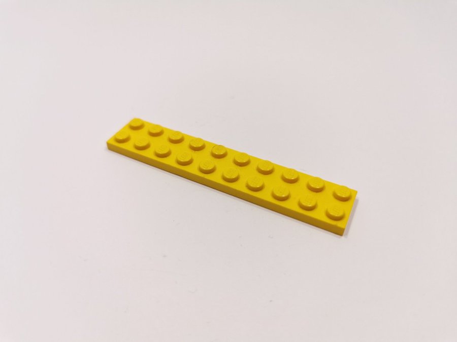 Lego - plate - platt - bas - 2x10 - part 3832 - gul