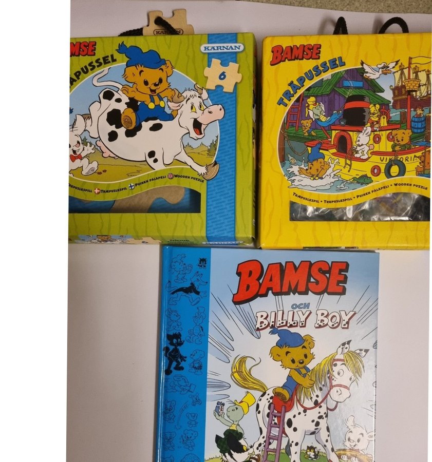 Bamse pussel och bok