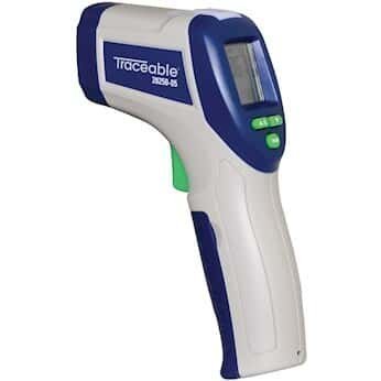 Traceable Calibrated IR Thermometer with Alarm; 12:1