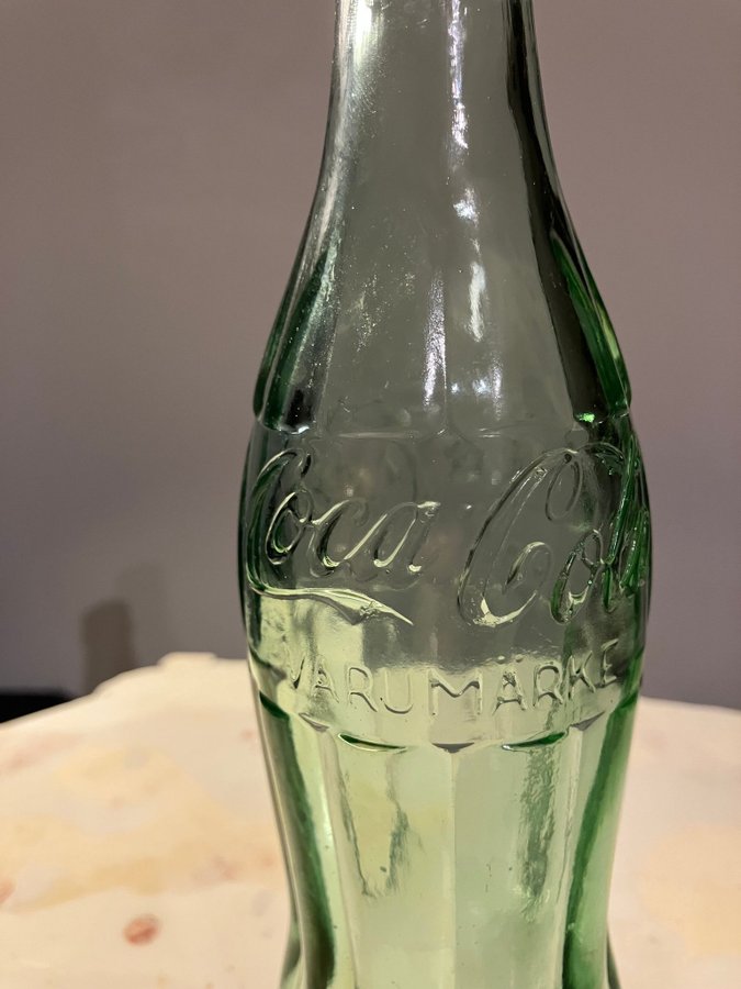 Unik Coca Cola flaska, retro, tillverkades 1953 på Hammars glasbruk