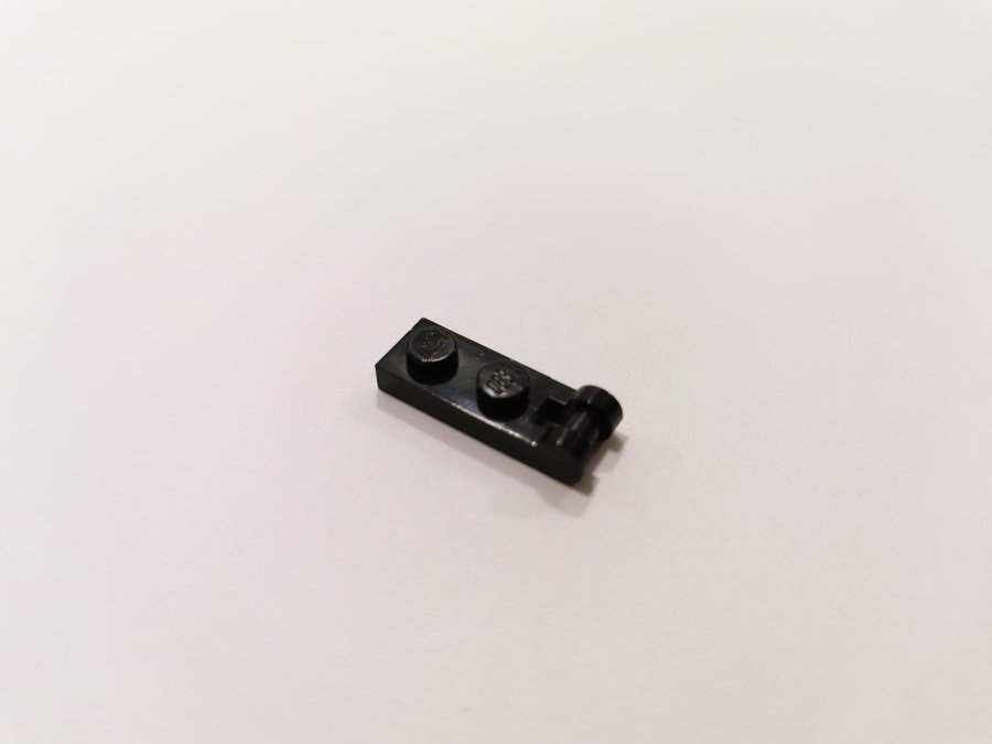 Lego - plate - modified - bar handle on end - 1x2 - part 60478 - svart