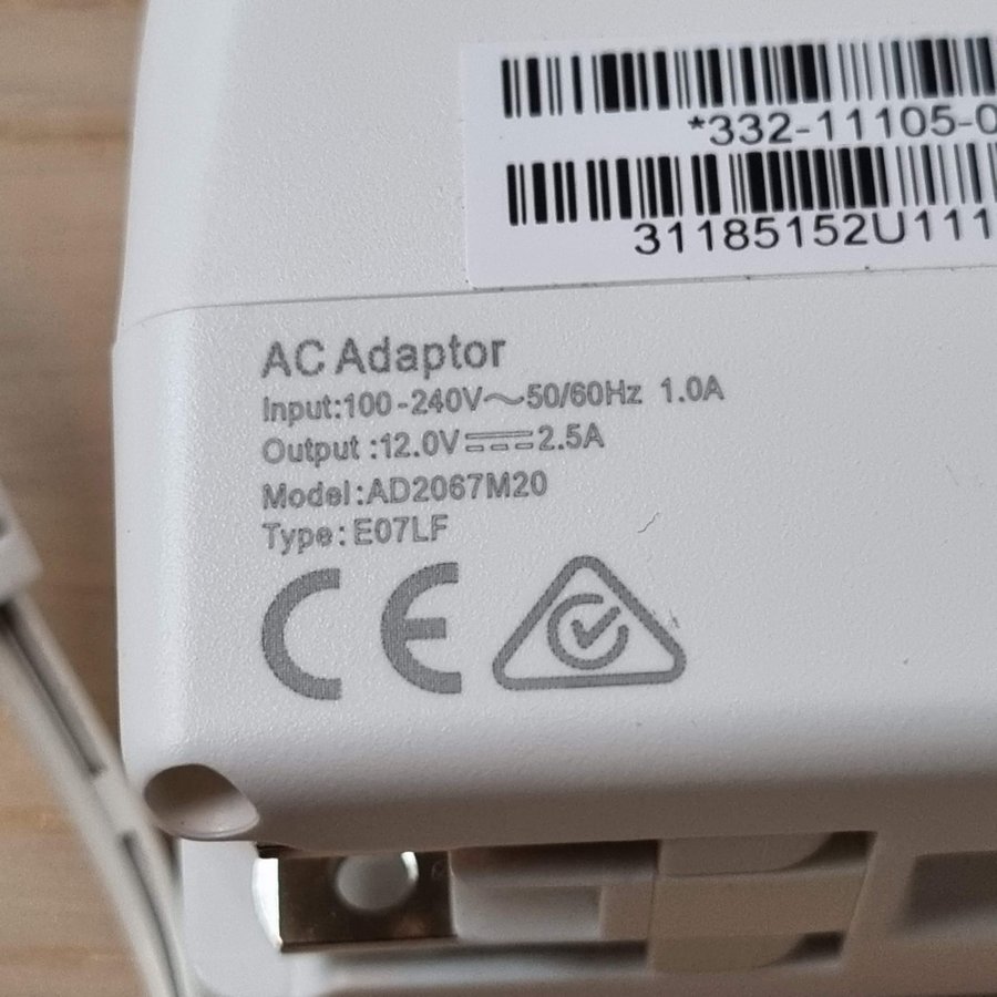 Strömadapter för accesspunkter Netgear (NY) Vit AC Adaptor