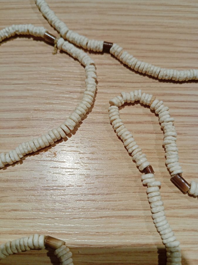 White Ostrich shell necklace