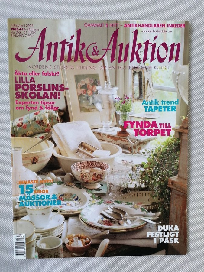 Antik Auktion 4 tidningar