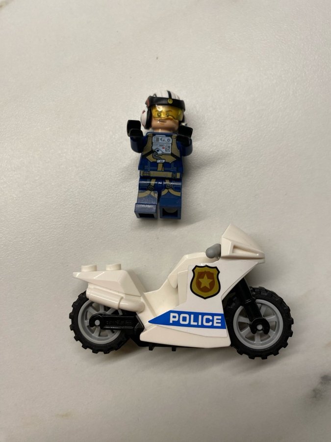 LEGO Polis Figur med Motorcykel