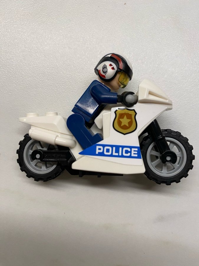 LEGO Polis Figur med Motorcykel