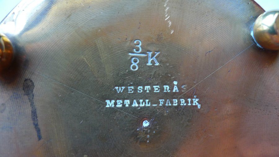 KAFFEKANNA mässing Westerås Metall-Fabrik "3/8K" retro vintage