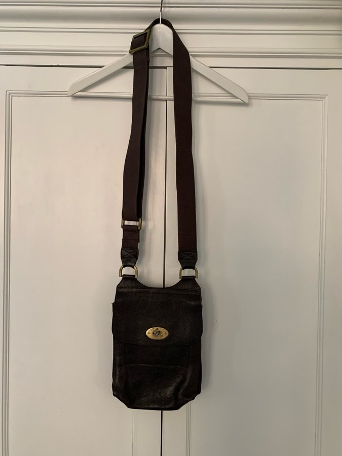 Mörkbrun vintage Mulberry Antony Messenger väska