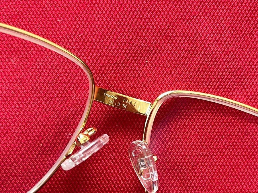 Cartier Santos vintage glasögon guldpläterade