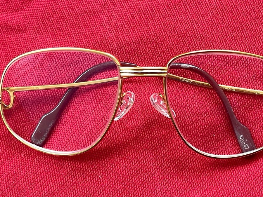 Cartier Santos vintage glasögon guldpläterade