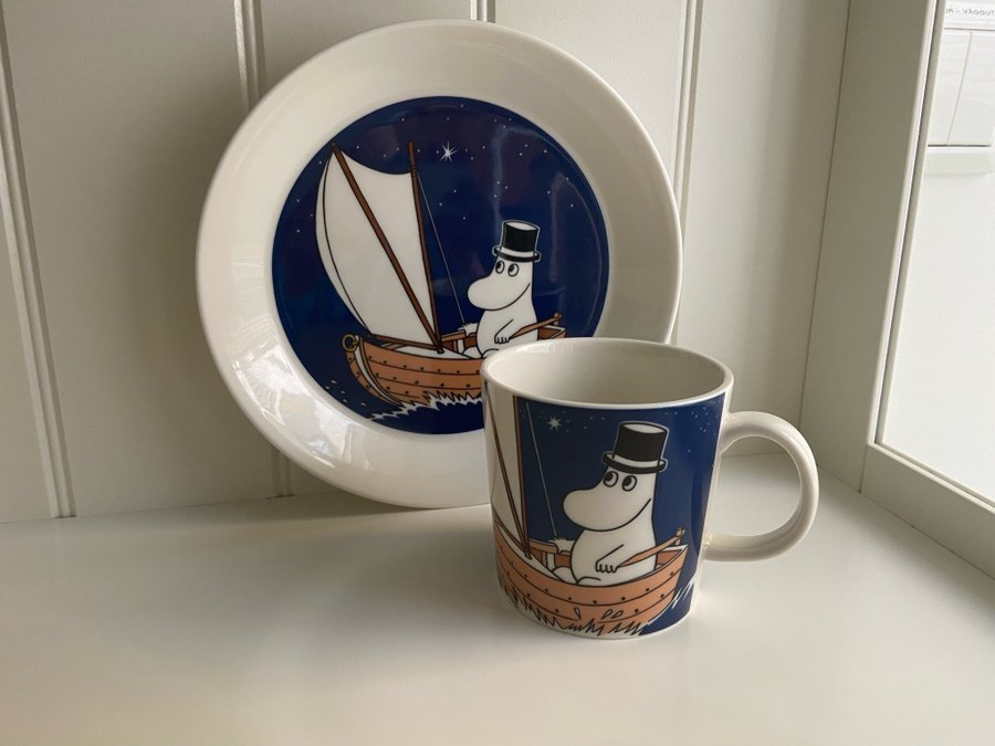 Moomin Arabia frukostset mugg och tallrik: Muminpappan (2014-2022)