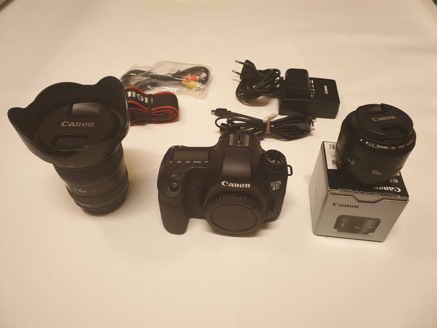 Canon EOS 6D med två objektiv