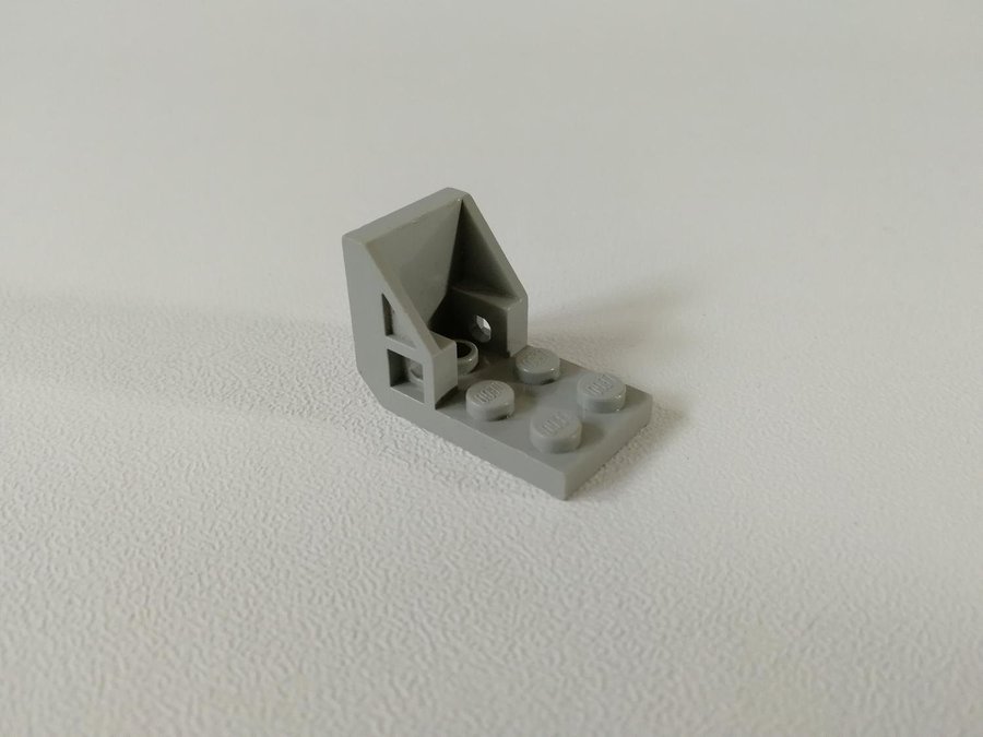 Lego - bracket - space seat - 3x2 / 2x2 - part 4598 - ljusgrå (old light gray)