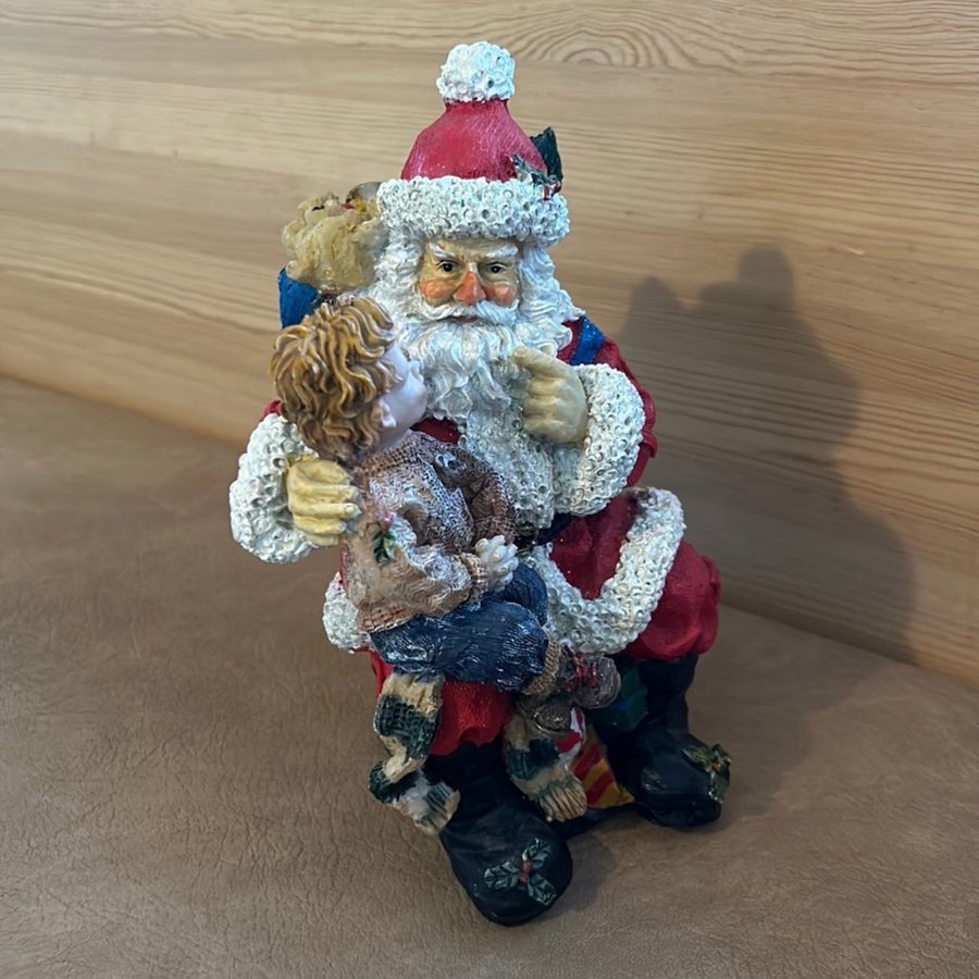 Julfigur - Tomte med barn jultomte 22 cm hög