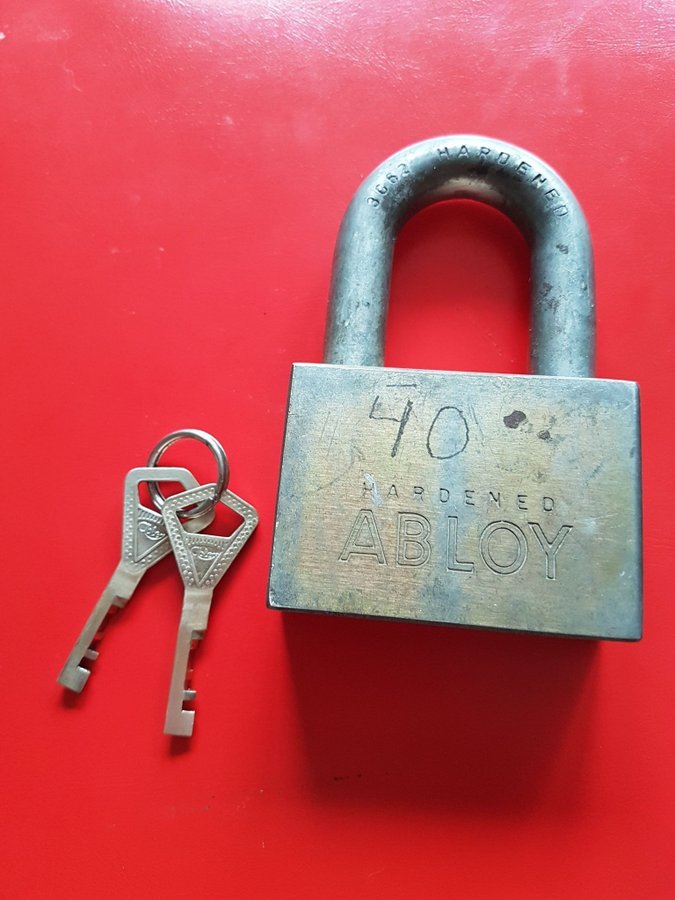 Abloy hänglås klass4 2 nycklar