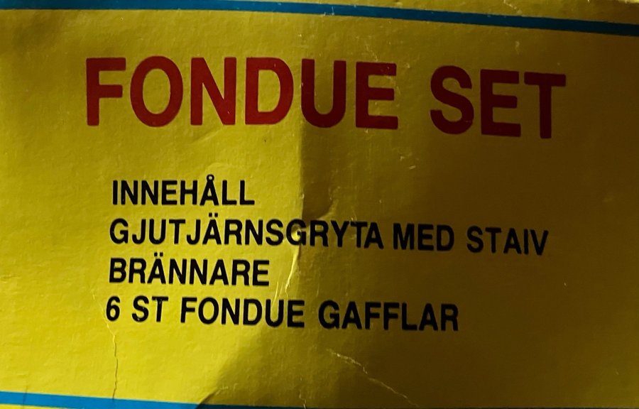 Fondue Set Gjutjärn