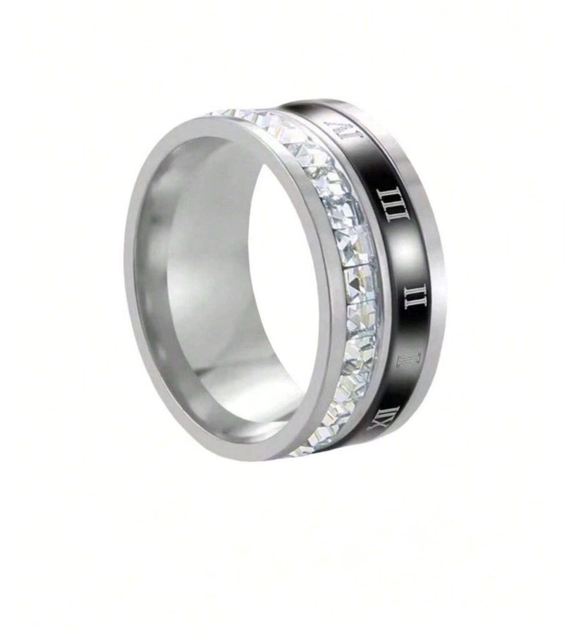 Helt ny ring Unisex Herr Dam 316L stainless steel rostfritt stål str. 19mm