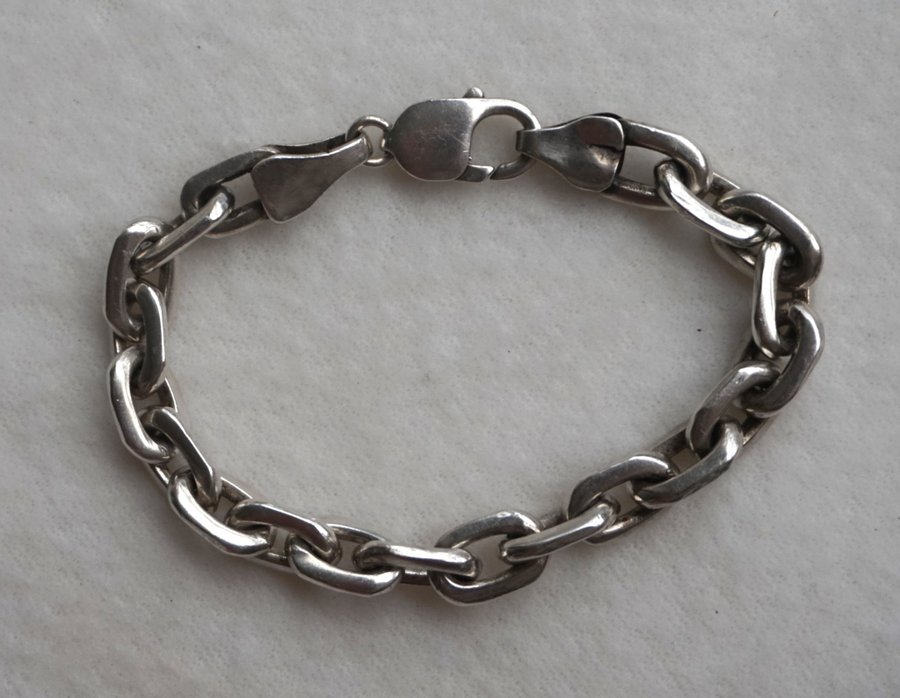 ANKARLÄNK, SILVER , Kraftigt armband i massivt silver