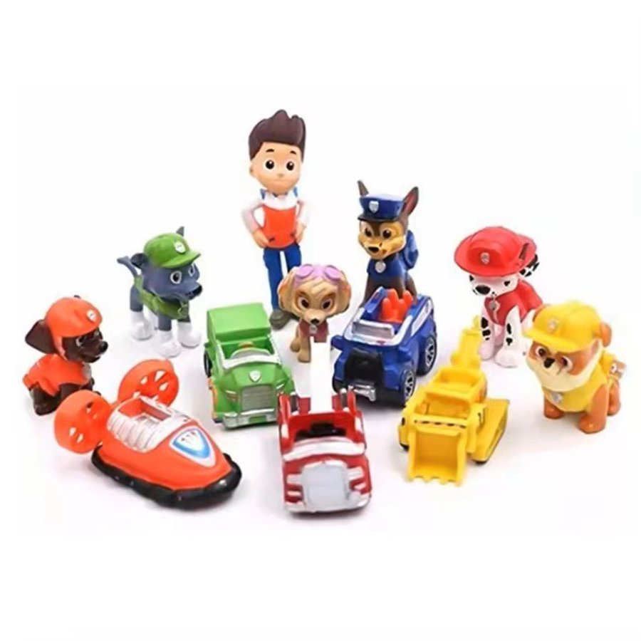 Nya 12 st Paw Patrol Figurset med fordon