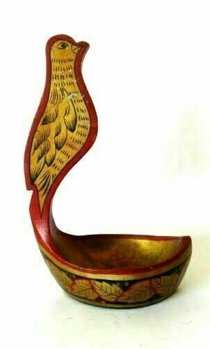 Russian folk Spoon vintage art, hohloma, pheasant