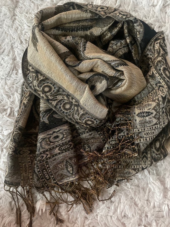 NY! Pashmina sjal, halsduk, blommig