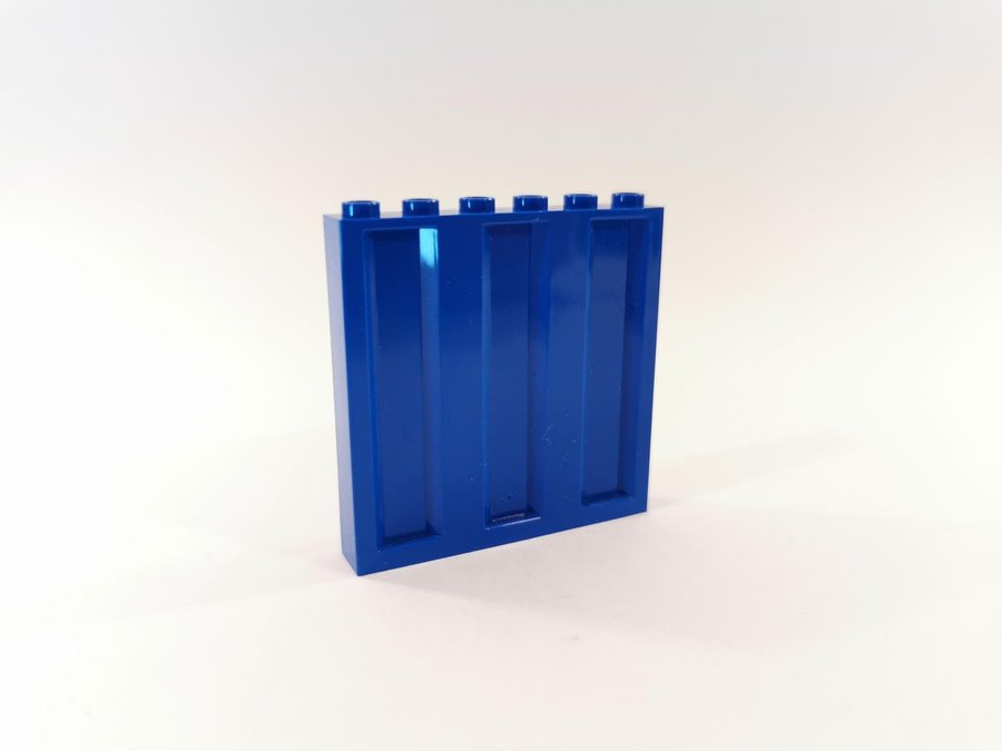 Lego - panel - vägg - 6x1x5 - part 23405 - blå